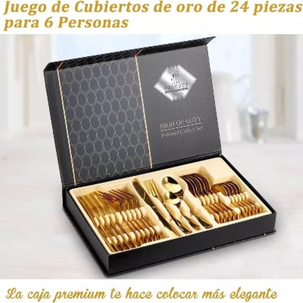 GENERICO - Juego De Cubiertos Set 24 Piezas Acero Inoxidable
