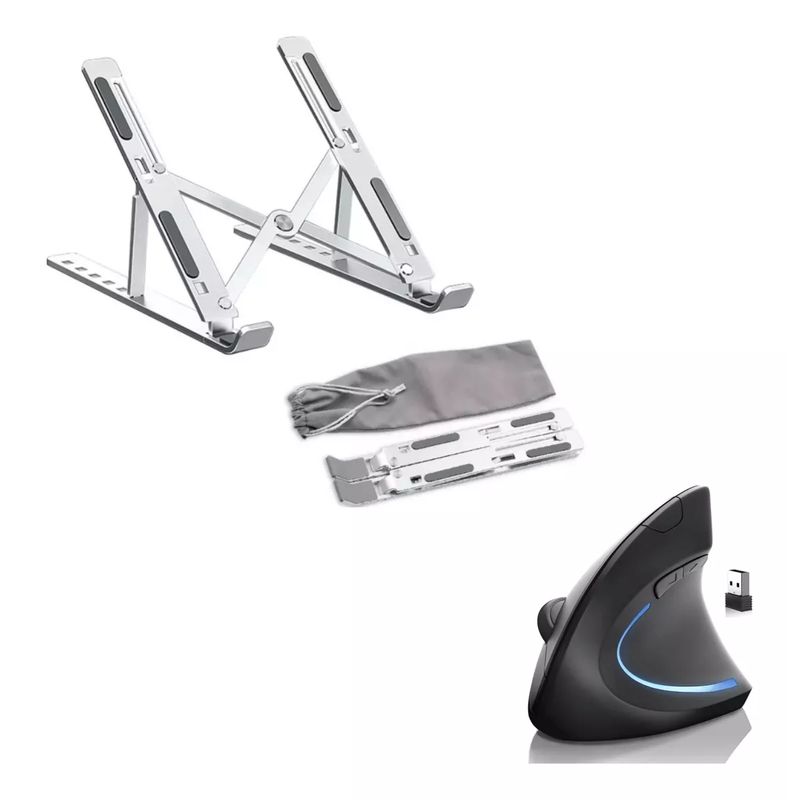 GENERICO - Base Para Computador Laptop Portatil Con Mouse Ergonomico