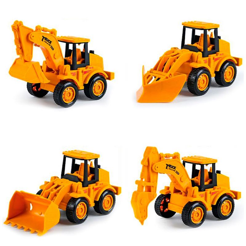 GENERICO - Coleccion Camiones Bulldozer Retroexcavadora Juguete Niños