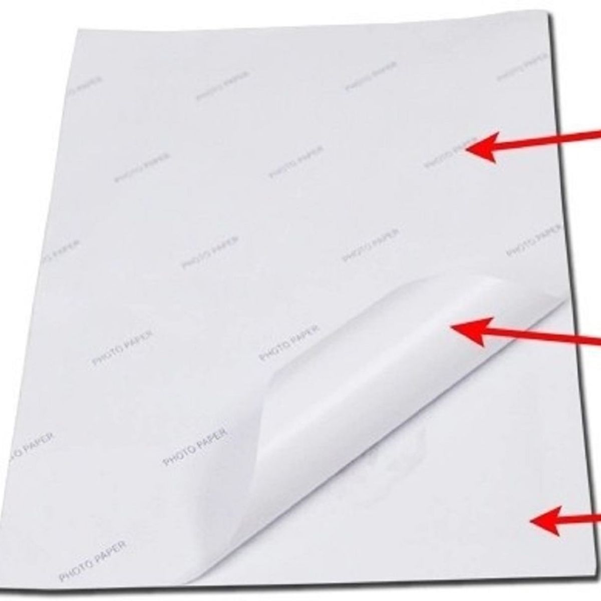 GENERICO - Papel Fotografico Adhesivo Brillante x 25 Hojas