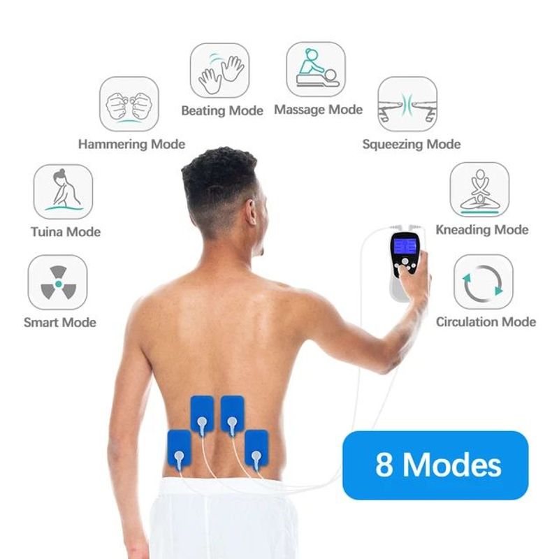 GENERICO - Gimnasia Pasiva Digital 4 Electrodos Masajeador Relajante