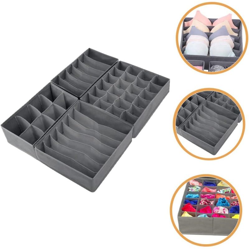 GENERICO - Organizador de ropa interior cajones x4 piezas