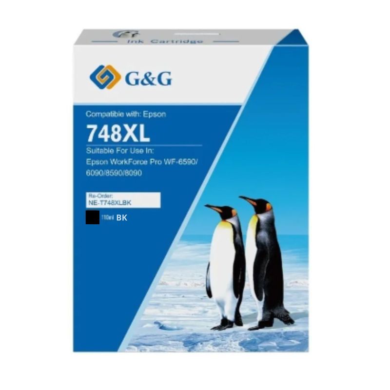 NEW PRINT - Cartucho Tinta G&G 748XXL BK wf-6090-wf-6590 230ml