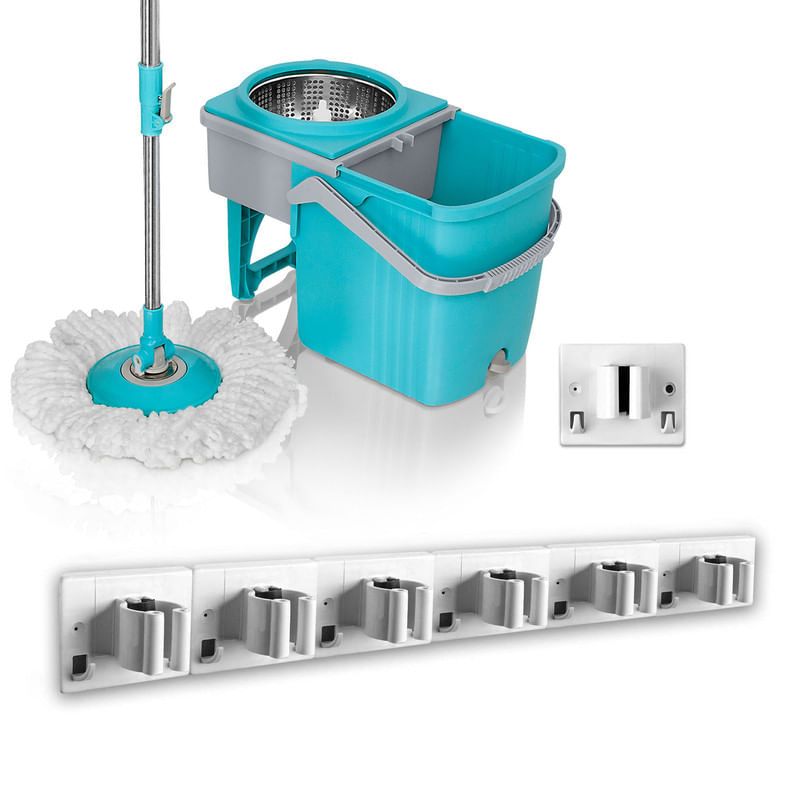 ENERGY PLUS - Trapero Giratorio Microfibra + Organizador Escobas x6