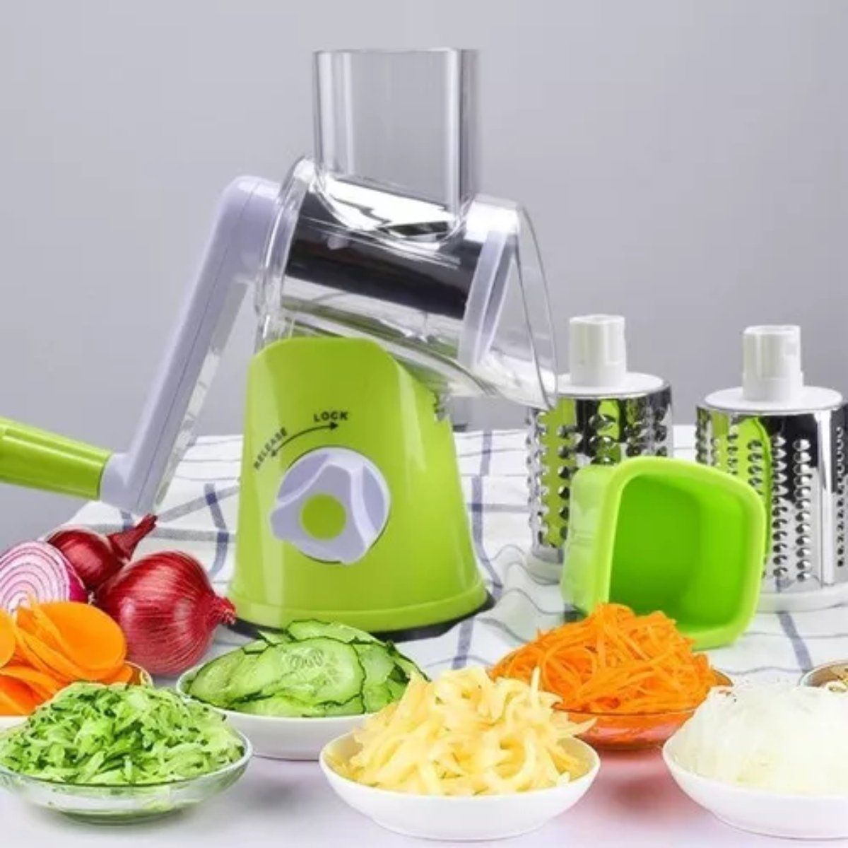 GENERICO - Molino Rayador Multiusos Picador De Verduras 3 En 1