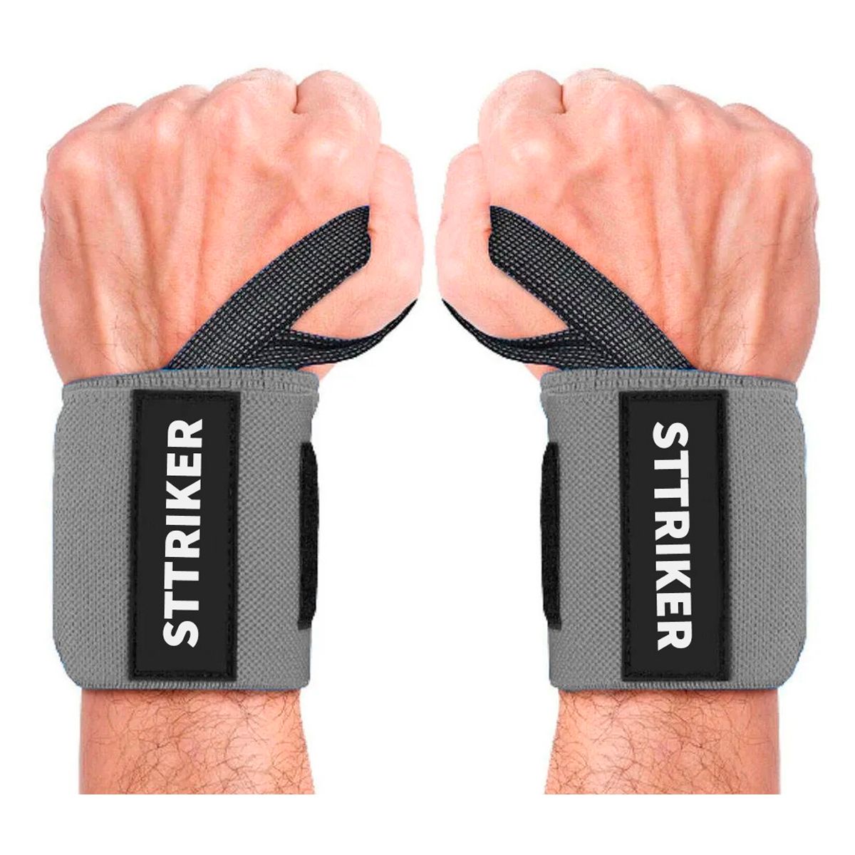 GENERICO - Kit X2 Muñequeras Levantamiento Pesas Straps Venda Protector