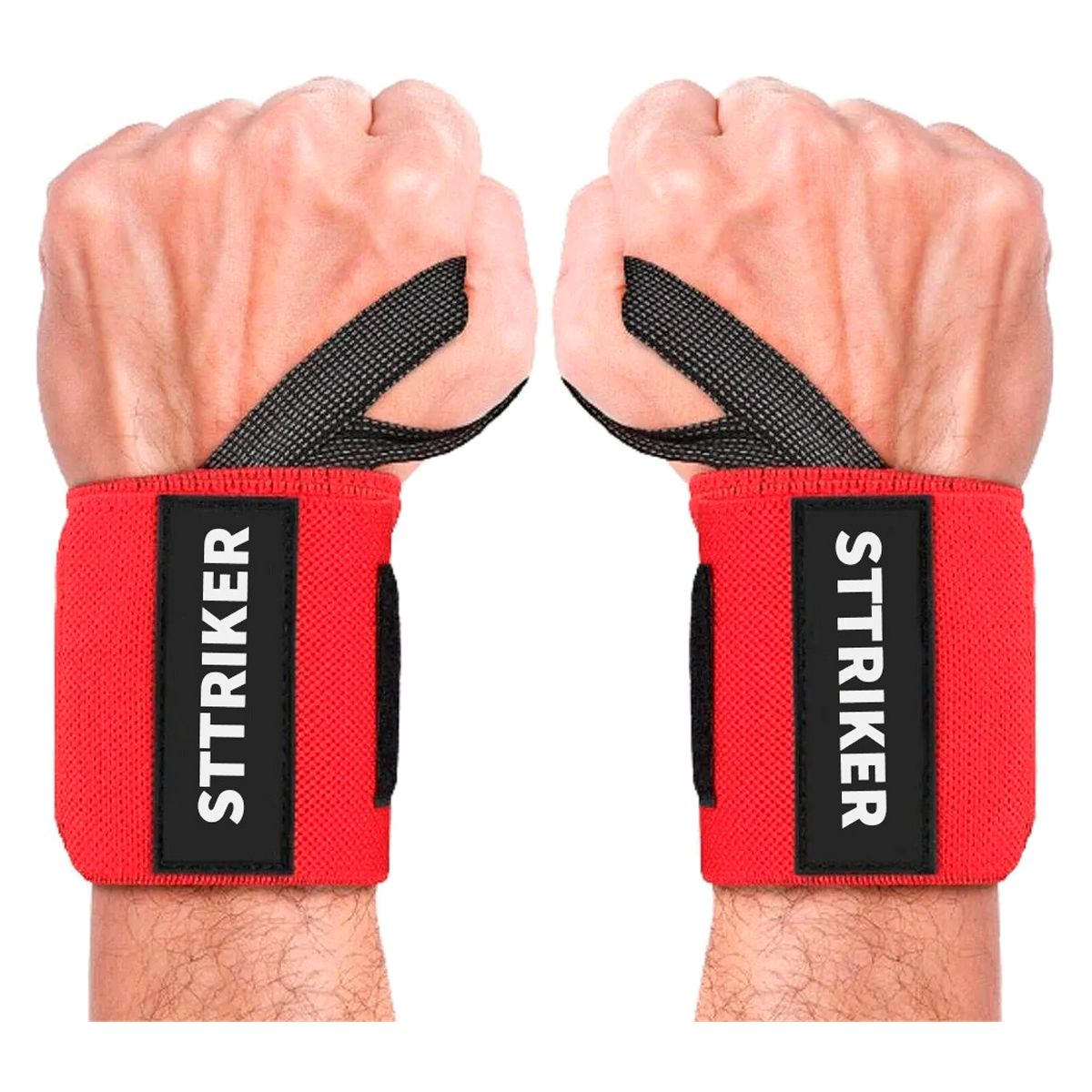 GENERICO - Kit X2 Muñequeras Levantamiento Pesas Straps Venda Protector