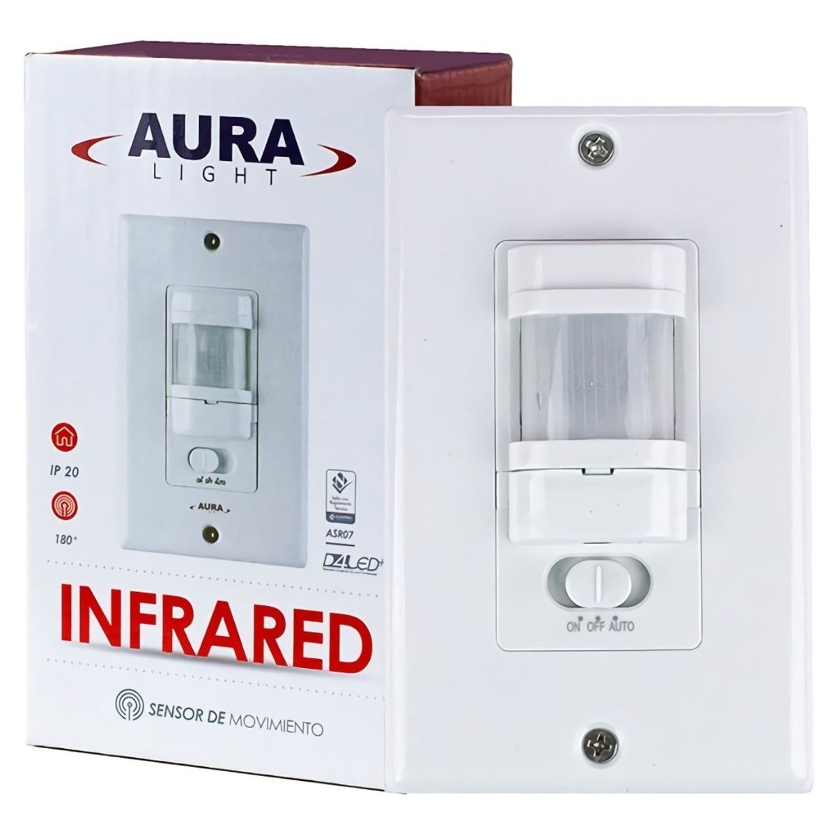 GENERICO - Sensor Pared Detector Movimiento Infrarrojo 180° Corriente