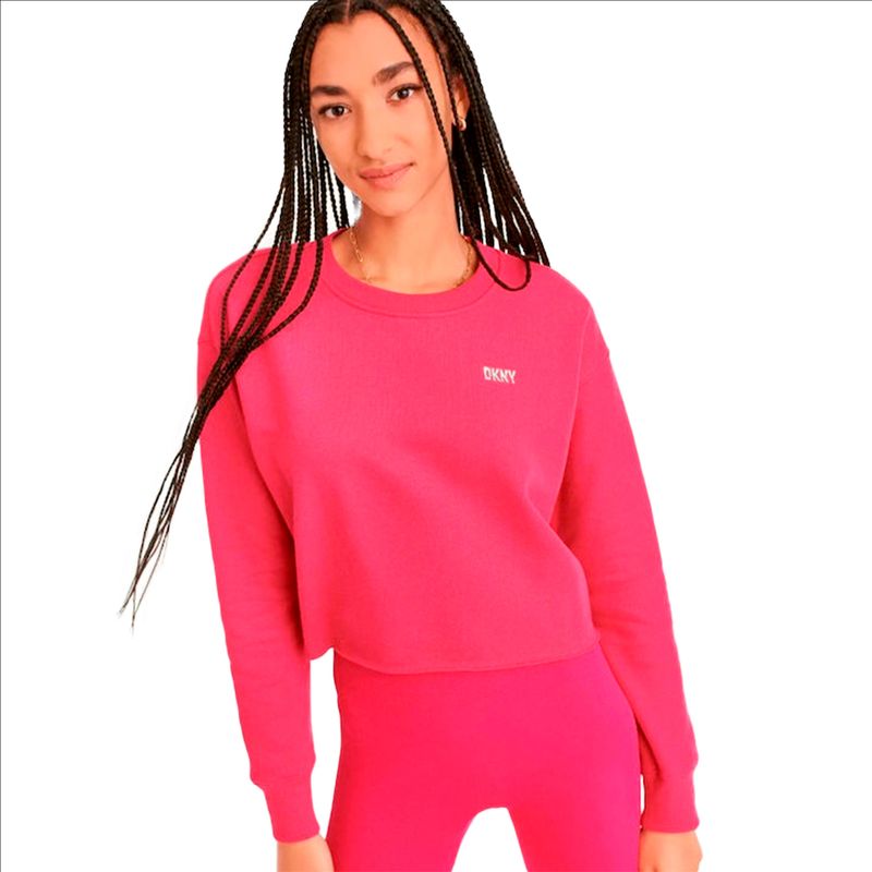 DKNY - Sudadera Dkny Para Mujer Bcy Rosado Casual Con Algodón Moda