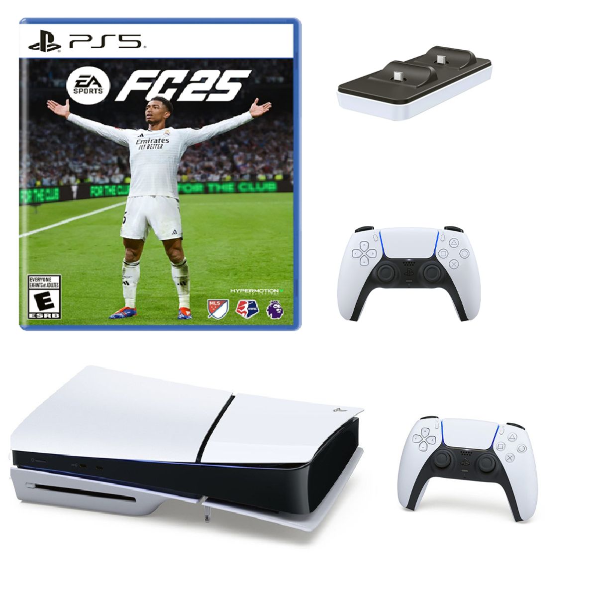 SONY - Consola Playstation5 1TB Slim PS5+2Controles+Fc25 +CargadorDobe