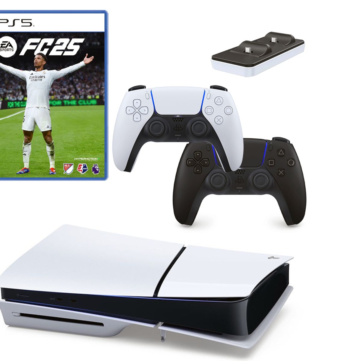 SONY - Consola Playstation5 1TB Slim PS5+2Controles+Fc25 +CargadorDobe