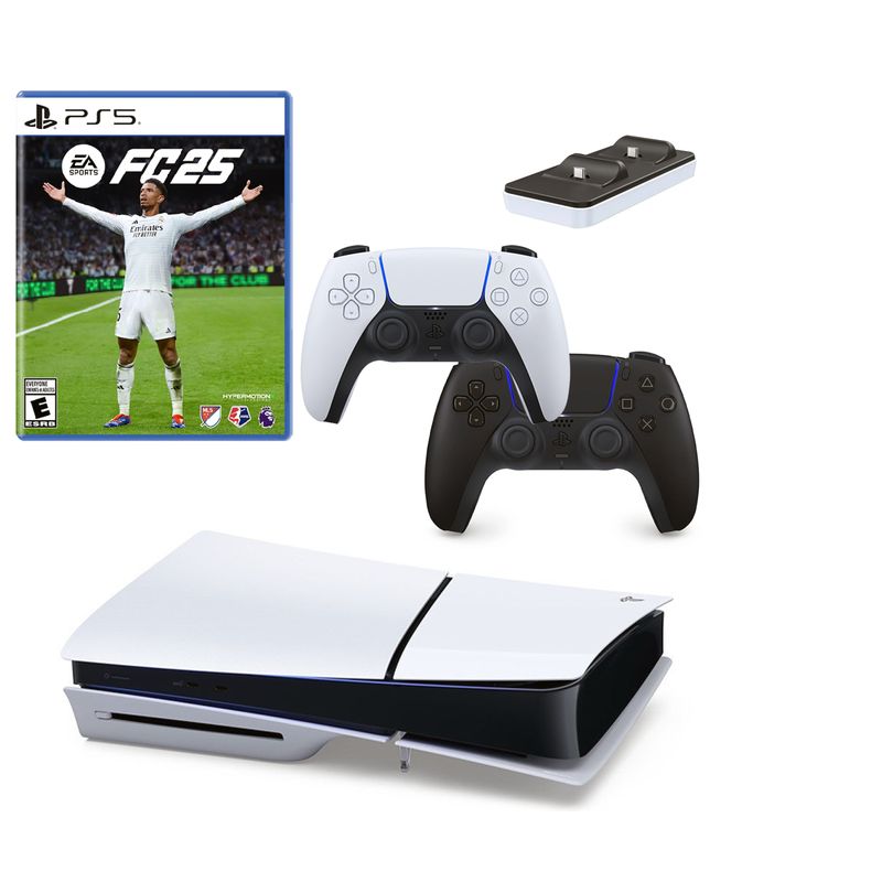 SONY - Consola Playstation5 1TB Slim PS5+2Controles+Fc25 +CargadorDobe