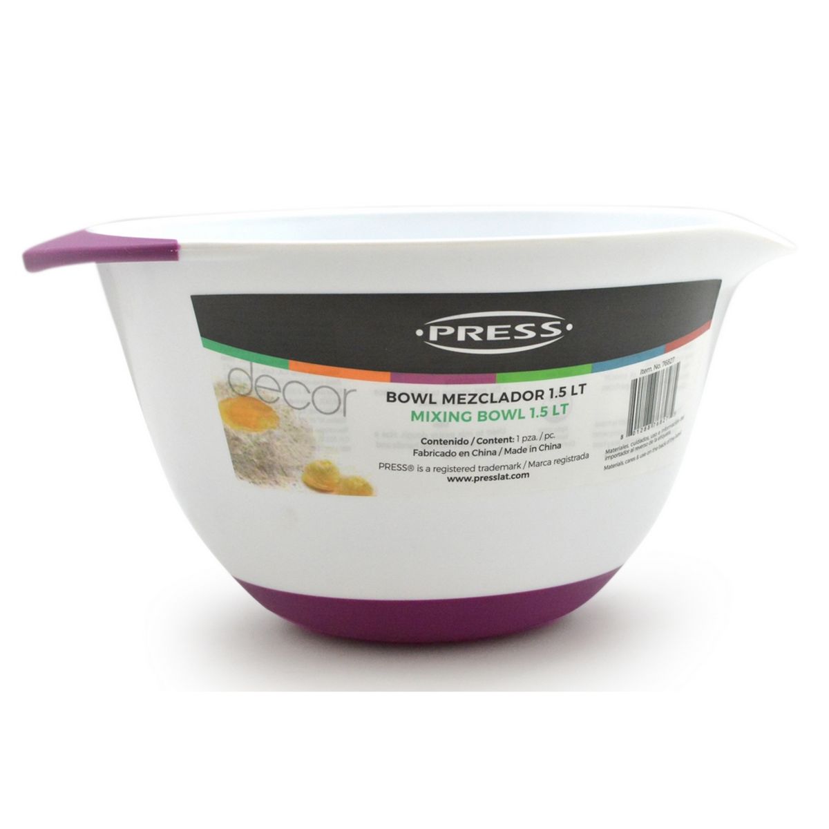 PRESS - Bowl Tazon Mezclador De Cocina 1,5 Litros PRESS 76827 Blanco