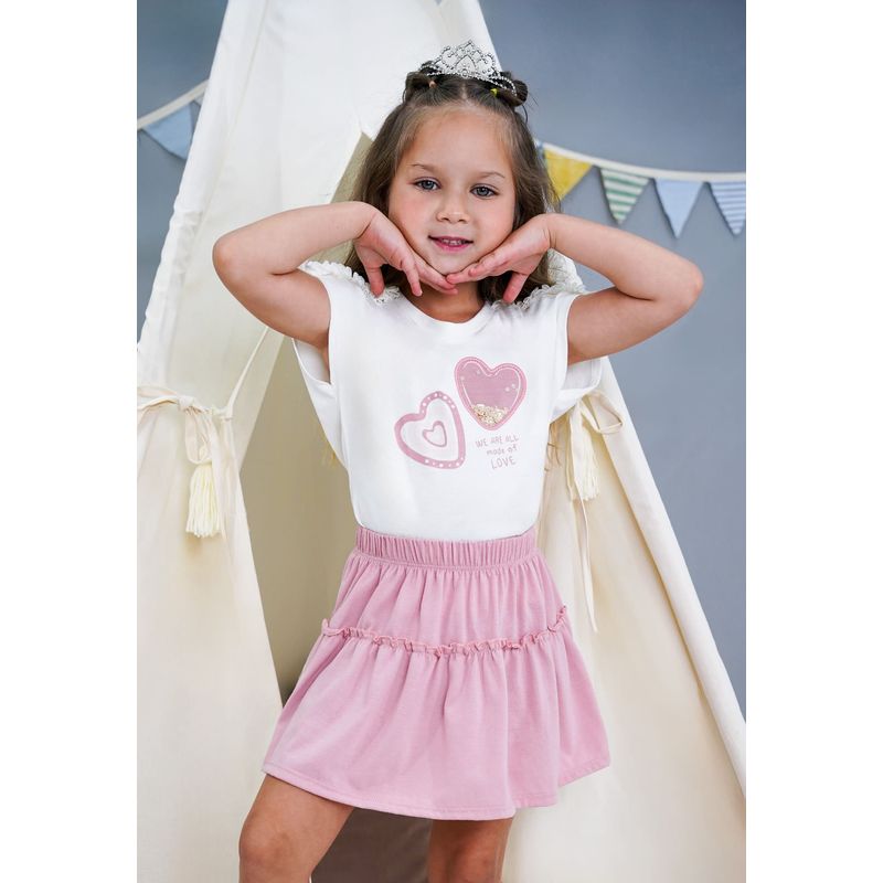 BABY PLANET - Conjunto de Camiseta y Falda Corta para bebita  Baby Planet.-_.