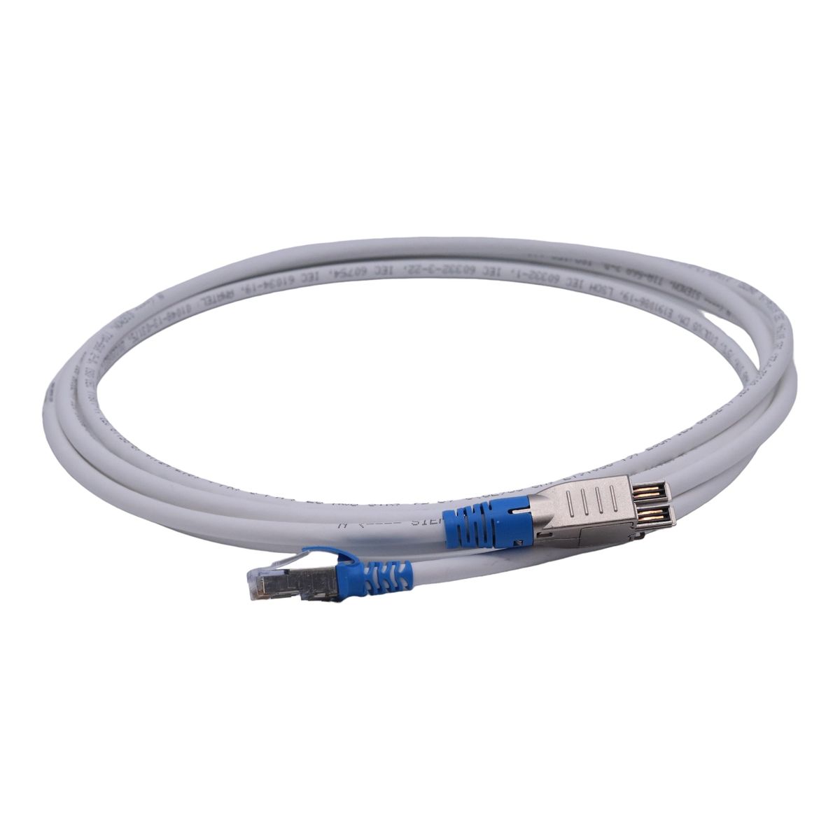 SIEMON - Patch Cord F/UTP Siemon T2E2-03M-B06L Blanco con Azul 3m