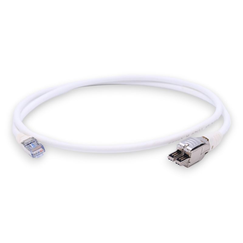 SIEMON - Patch Cord F/UTP Siemon T4AS01MB02L 4P Marfil blanco 1m