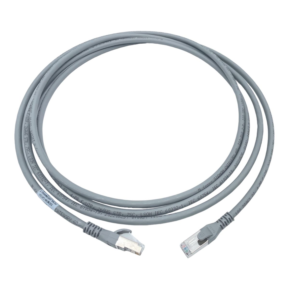SIEMON - Patch Cord S/FTP Siemon Cat 6A SP6A-S07-04B Gris 7ft 2,1m