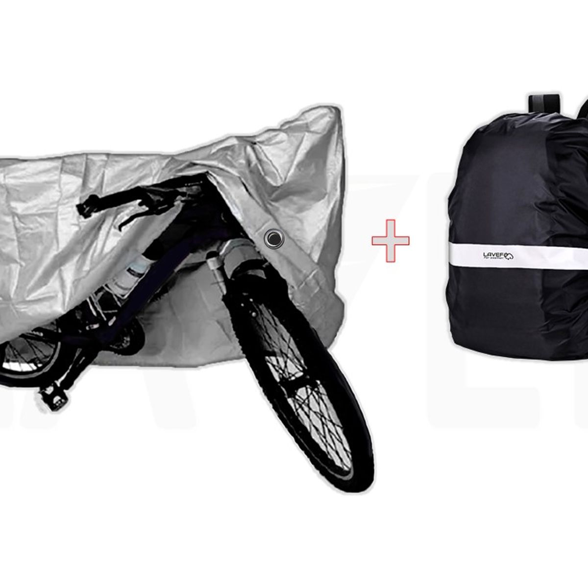 LAVEF - PIJAMA PARA BICICLETA METALIZADA + FORRO PARA MALETIN