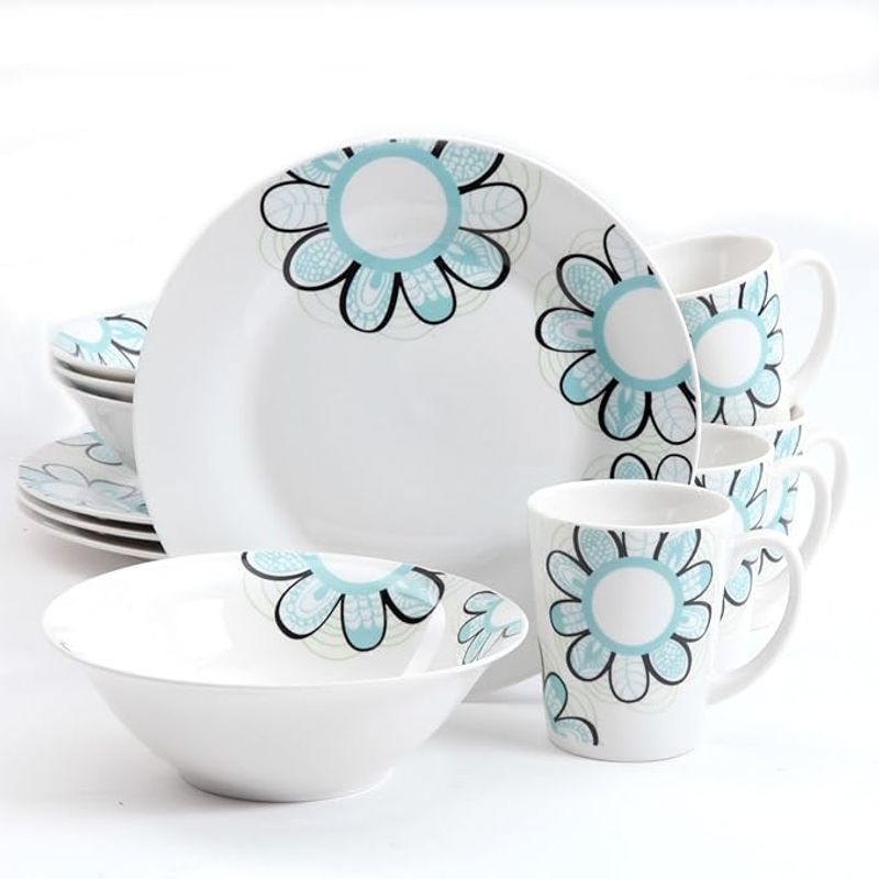 GIBSON - VAJILLA GILSON HOME LUSH BLOSSOM 12 PZ