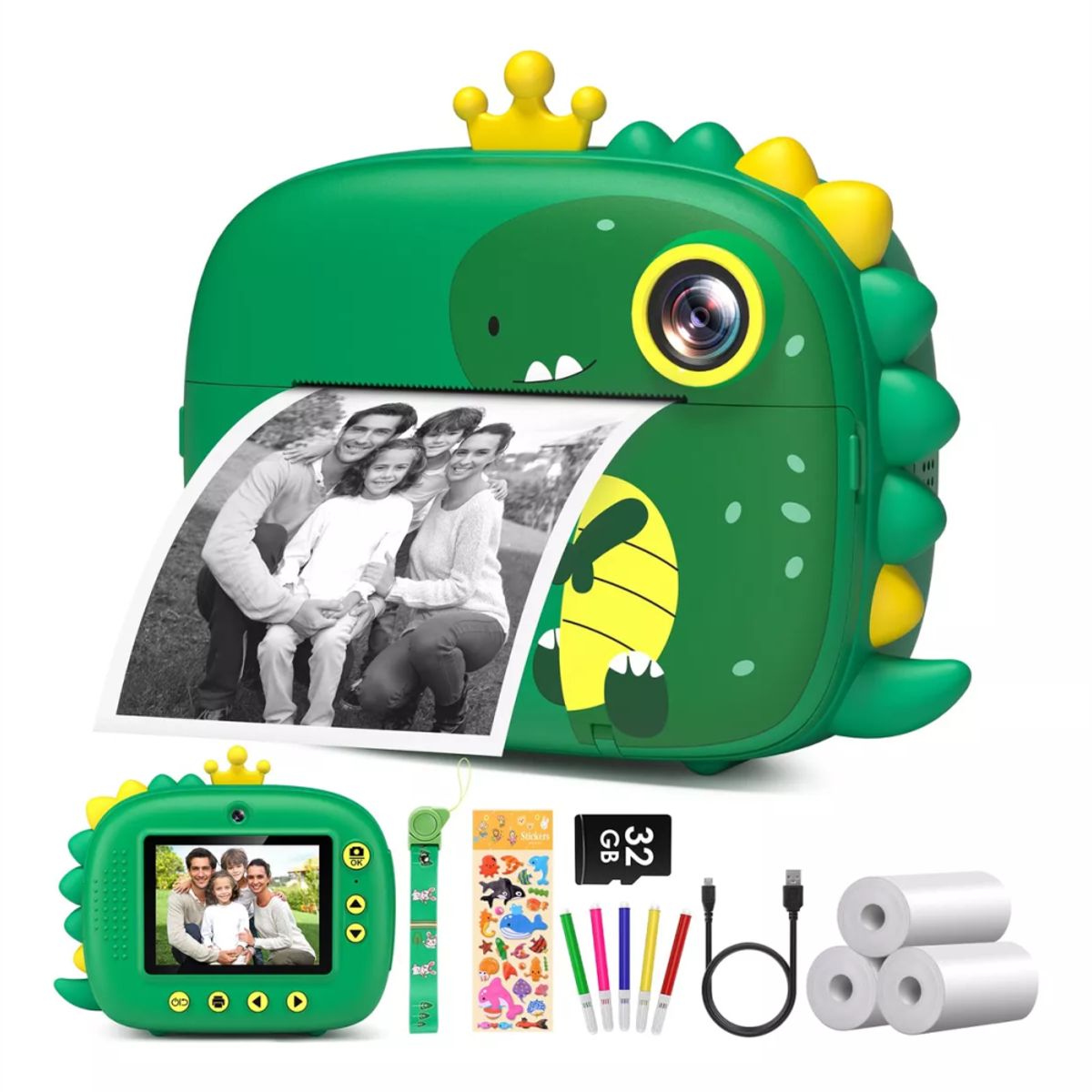 GENERICO - Camara Instantanea Para Niños Videos Full Hd Incluye Colores