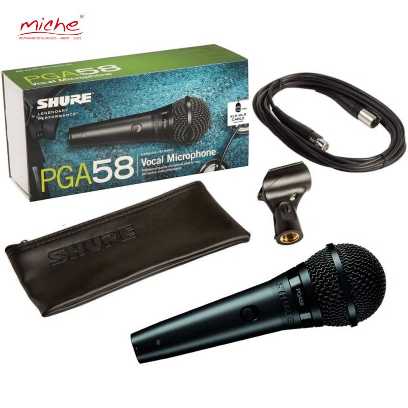SHURE - MICRÓFONO SHURE PGA58-XLR ALAMBRICO
