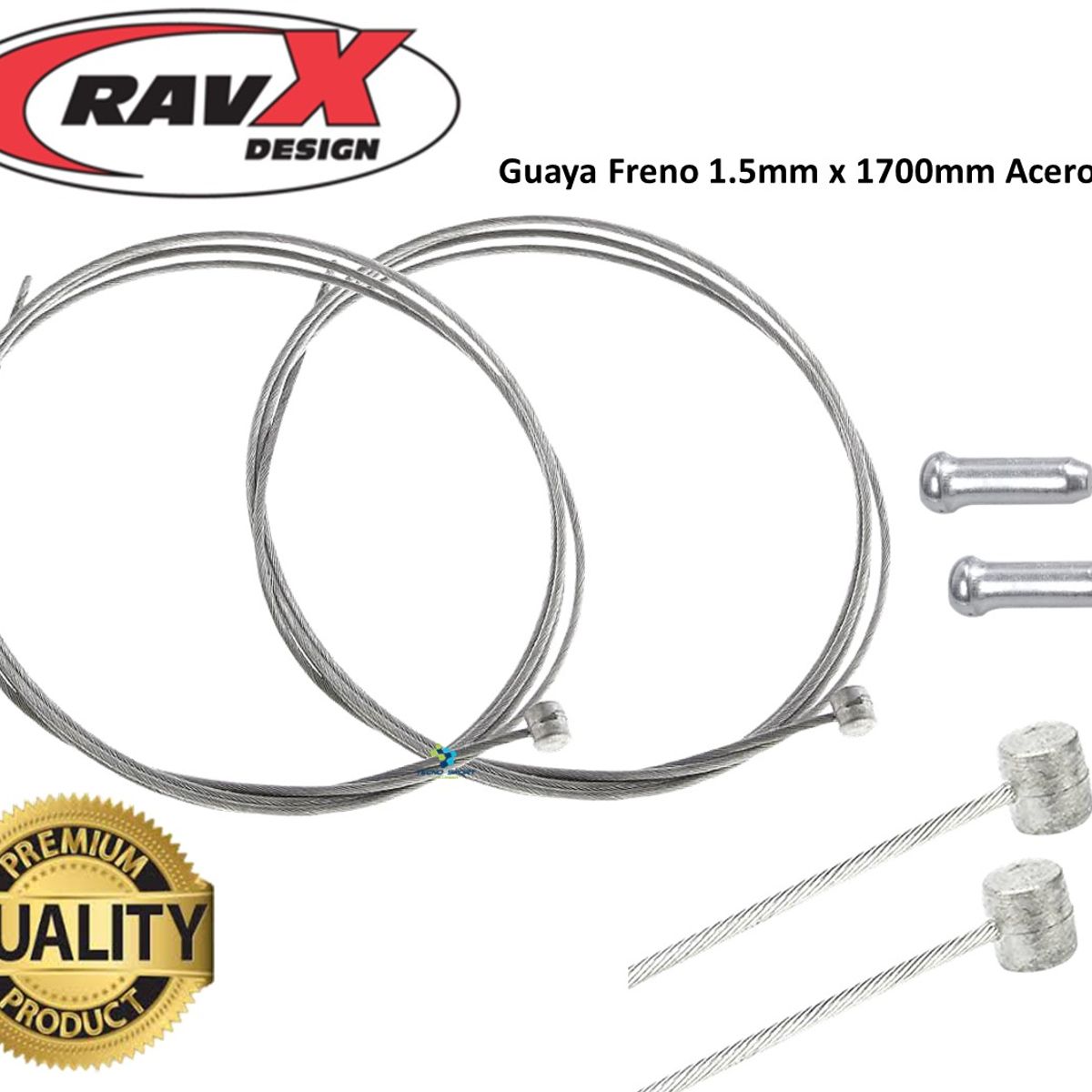 GENERICO - Guaya Bicicleta Ravx Freno Acerada Cable Mtb O Bmx Par