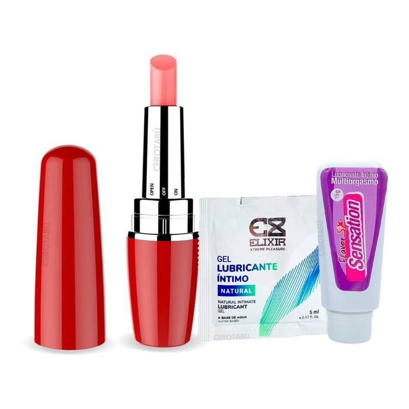 GENERICO - Kit Juguete Sexual Vibrador Bala + Lubricante Neutro + Multiorgasmos