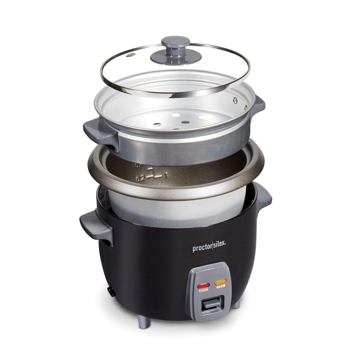 PROCTOR SILEX - Olla Arrocera y Vaporera Proctor Silex 37510 Negra