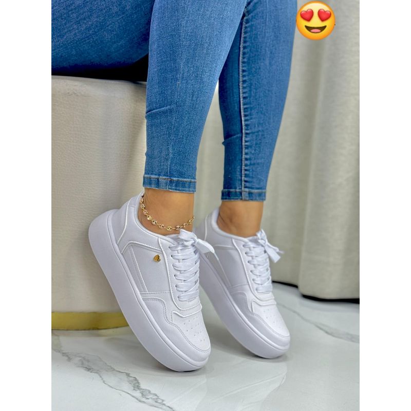 Zapato Casual Para Mujer Tenis Urbano Blanco EVEGONZ