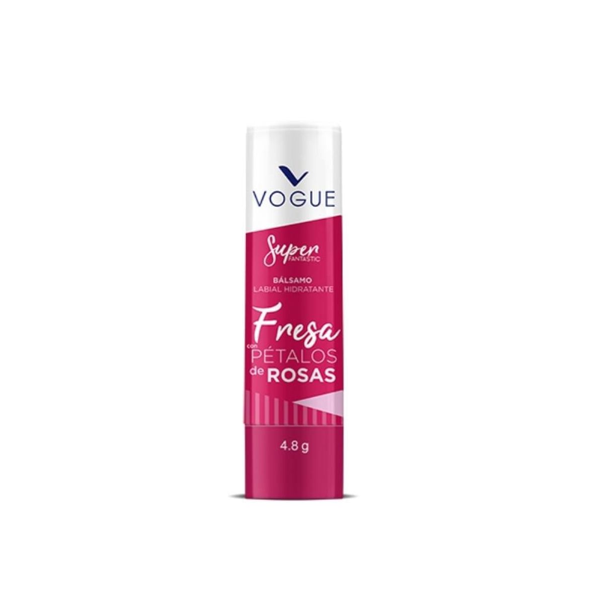 VOGUE - Balsamo Labial Hidratante Vogue Fresa Petalos Rosas X 4.8G
