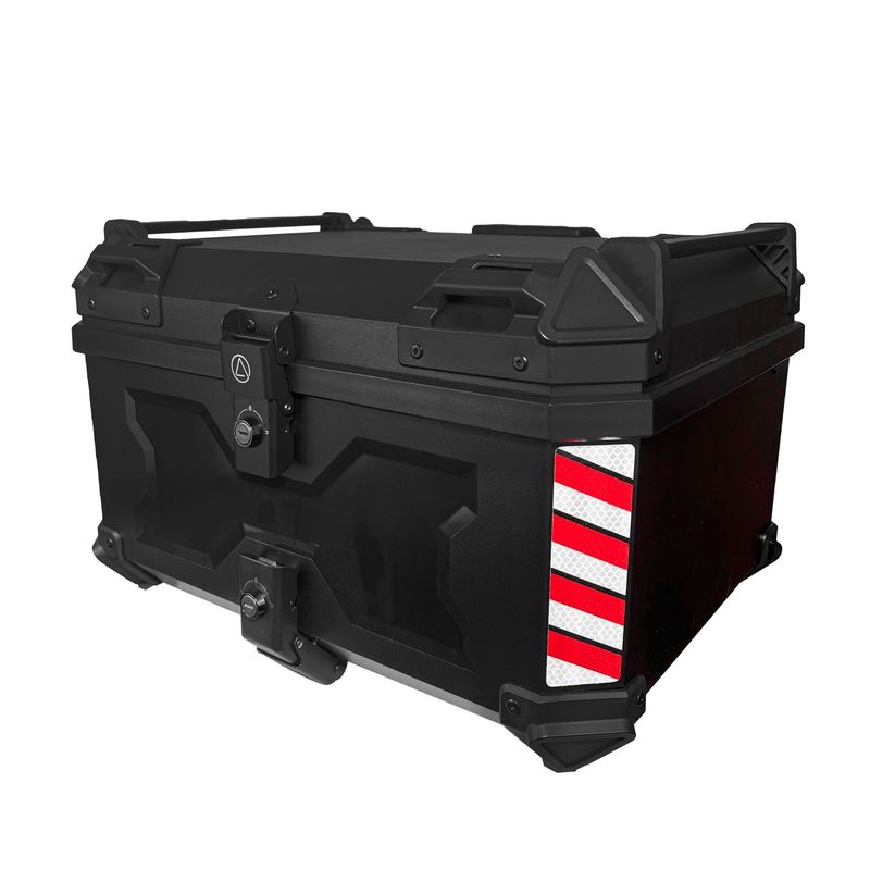 GENERICO - BAÚL PLÁSTICO TOPCASE WOLF 58 LT CON ESPALDAR Y BASE