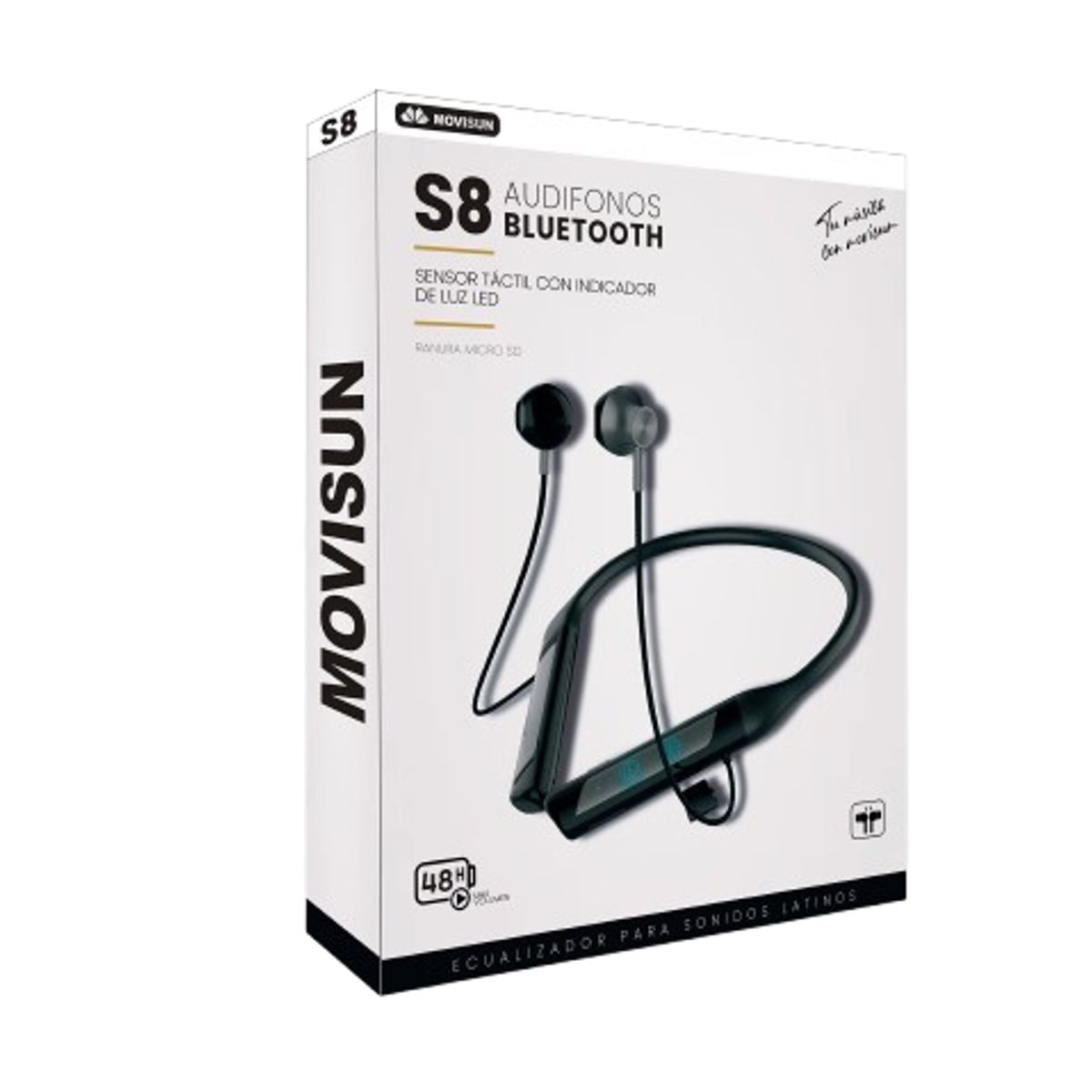 MOVISUN - Audífonos Bluetooth Movisun S8 Magnético Sensor Táctil