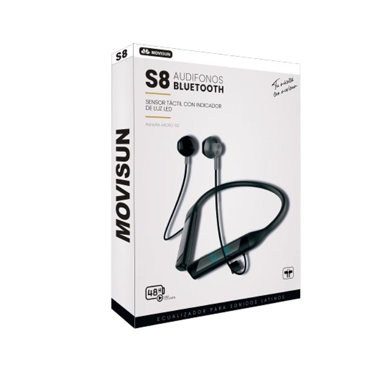 MOVISUN - Audífonos Bluetooth Movisun S8 Magnético Sensor Táctil