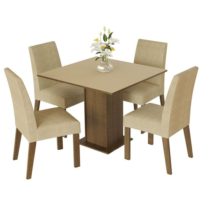 MADESA - Juego de Comedor Deise con 4 Sillas