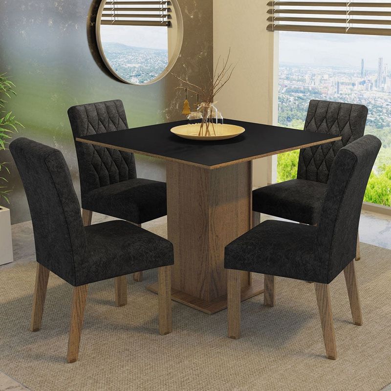 MADESA - Juego de Comedor Livia con 4 Sillas Oxford