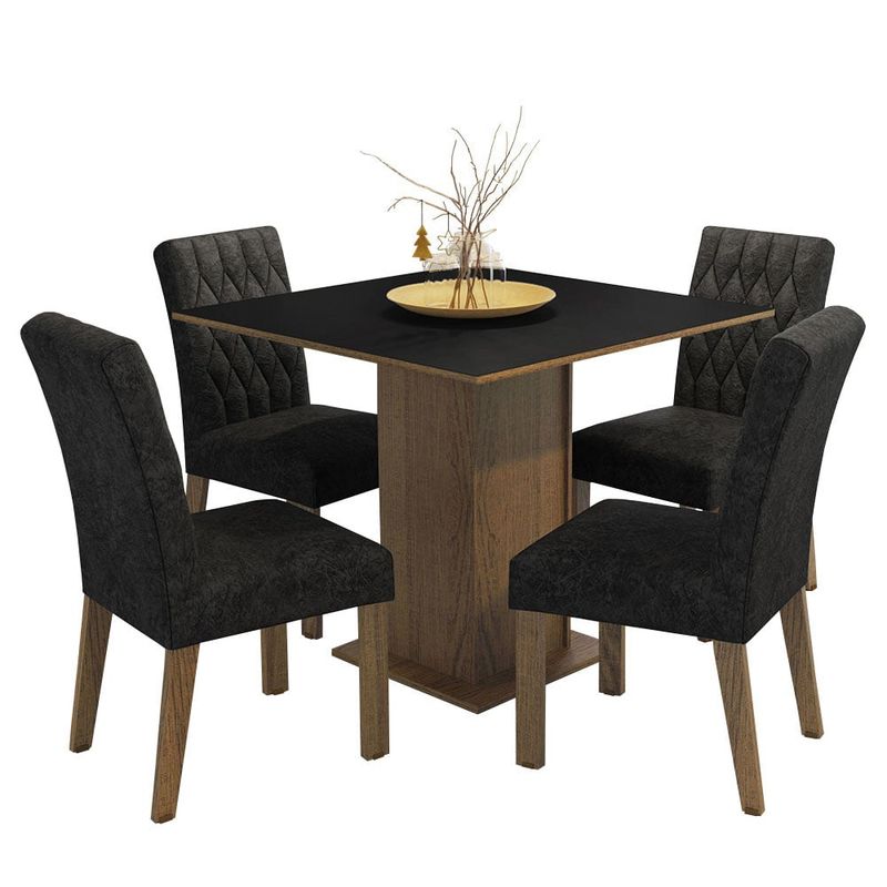 MADESA - Juego de Comedor Livia con 4 Sillas Oxford