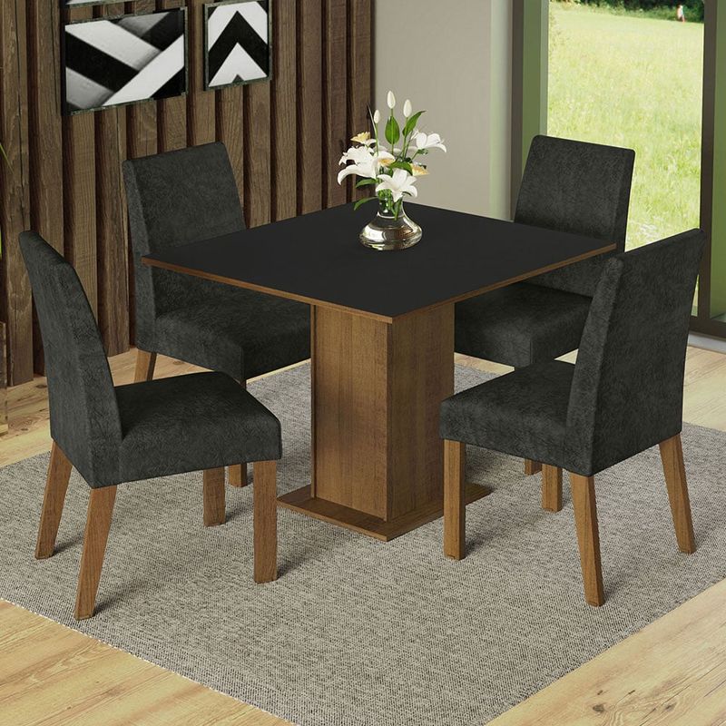 MADESA - Juego de Comedor Karina con 4 Sillas Oxford