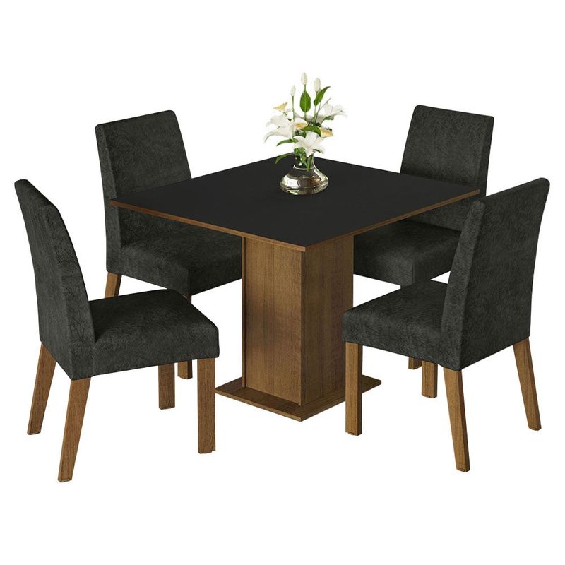MADESA - Juego de Comedor Karina con 4 Sillas Oxford