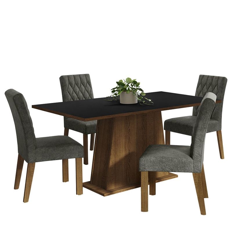 MADESA - Juego de Comedor Ashley con 4 Sillas