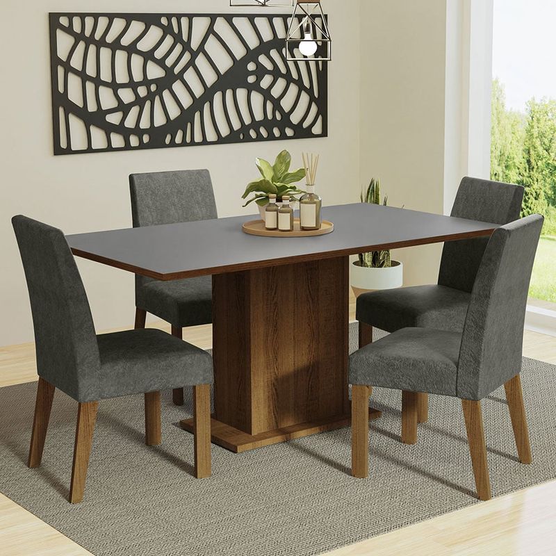 MADESA - Juego de Comedor Keila con 4 Sillas
