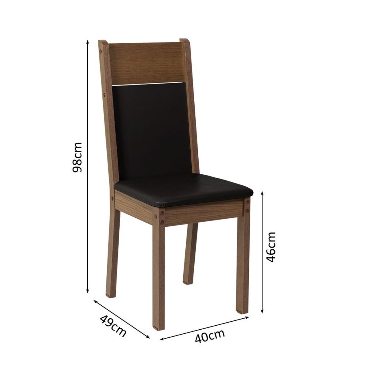 MADESA - Juego de Comedor Claire con 4 Sillas