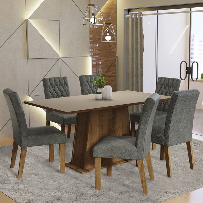 MADESA - Juego de Comedor Britney con 6 Sillas