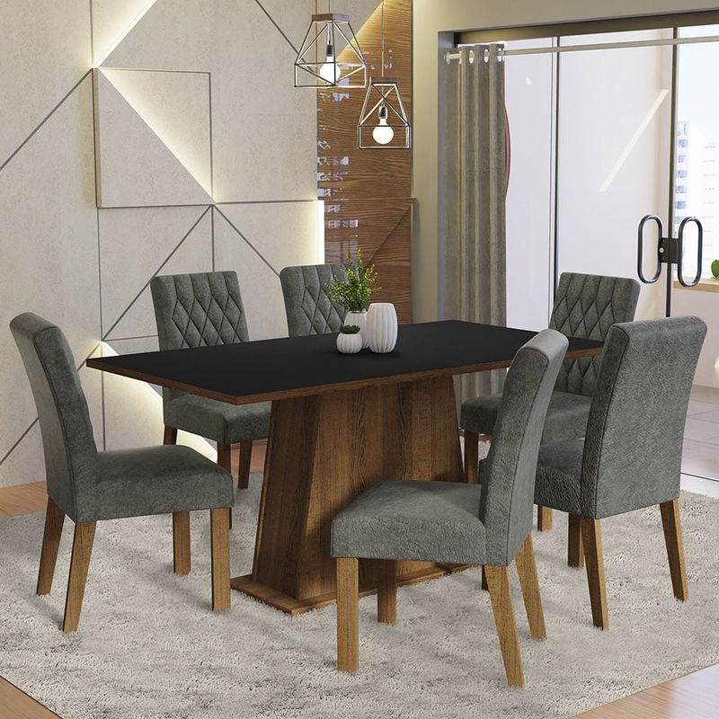 MADESA - Juego de Comedor Britney con 6 Sillas