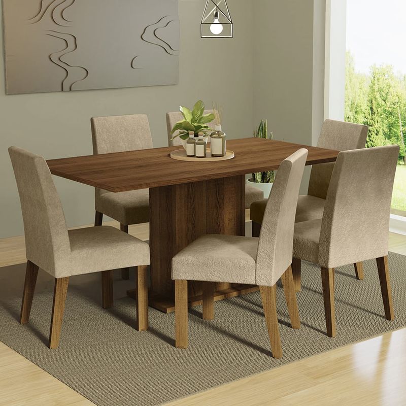 MADESA - Juego de Comedor Renata con 6 Sillas