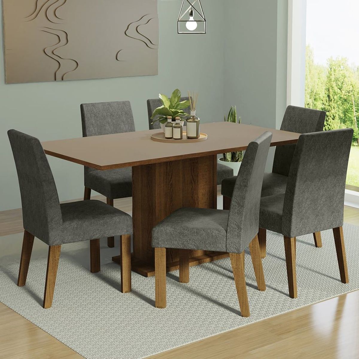 MADESA - Juego de Comedor Renata con 6 Sillas