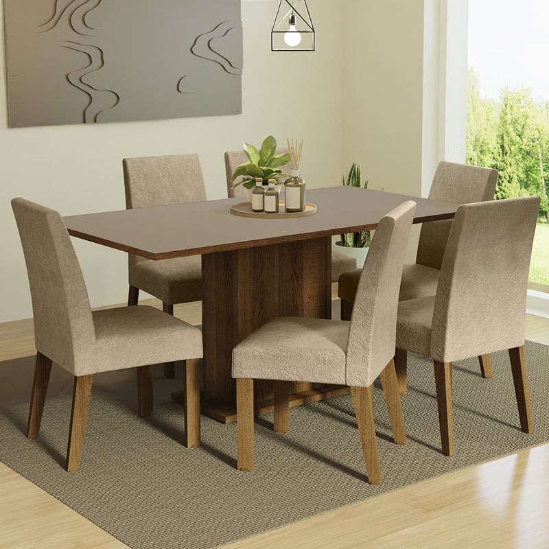 MADESA - Juego de Comedor Renata con 6 Sillas