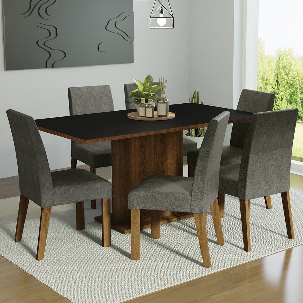 MADESA - Juego de Comedor Renata con 6 Sillas