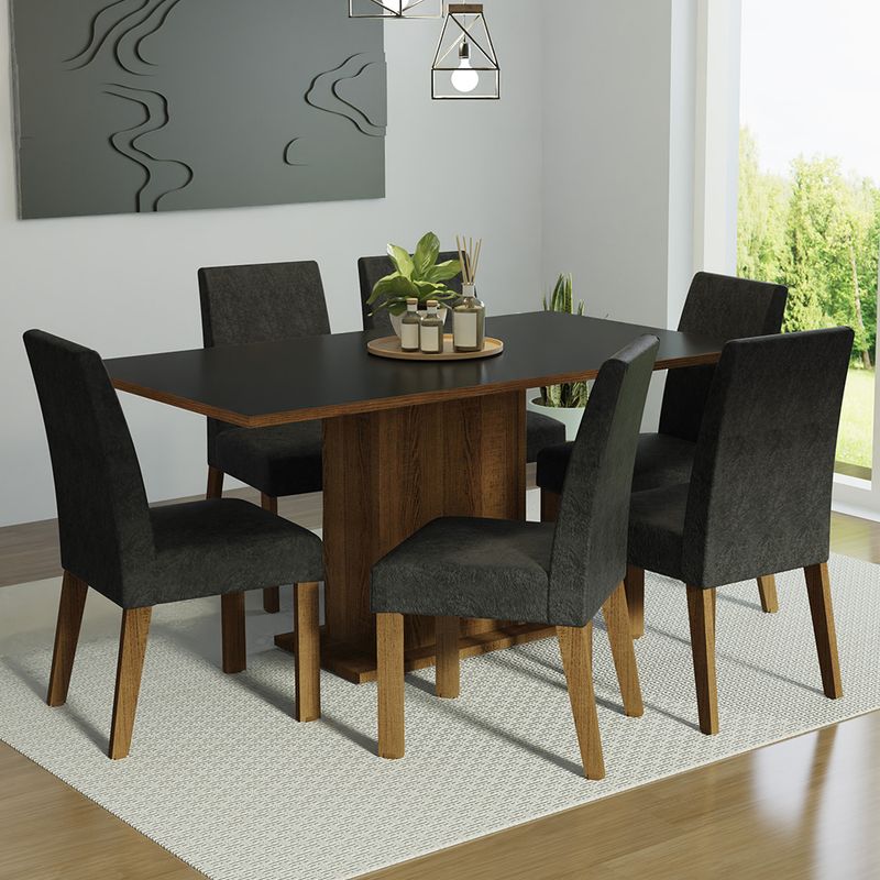 MADESA - Juego de Comedor Renata con 6 Sillas Oxfor