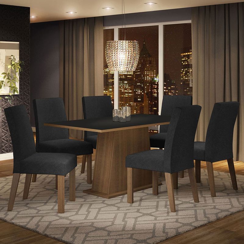 MADESA - Juego de Comedor Luciana con 6 Sillas Oxford