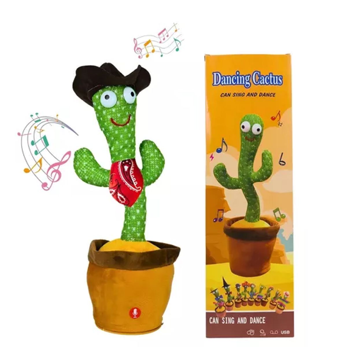 SKY - Juguete Muñeco Cactus Bailarín Recargable Imitador De Voz